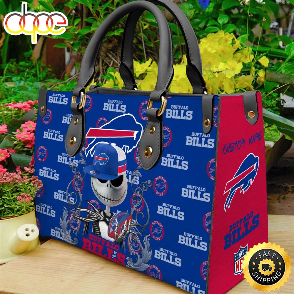 Buffalo Bills NFL Jack Skellington Women Leather Bag Imzcgl