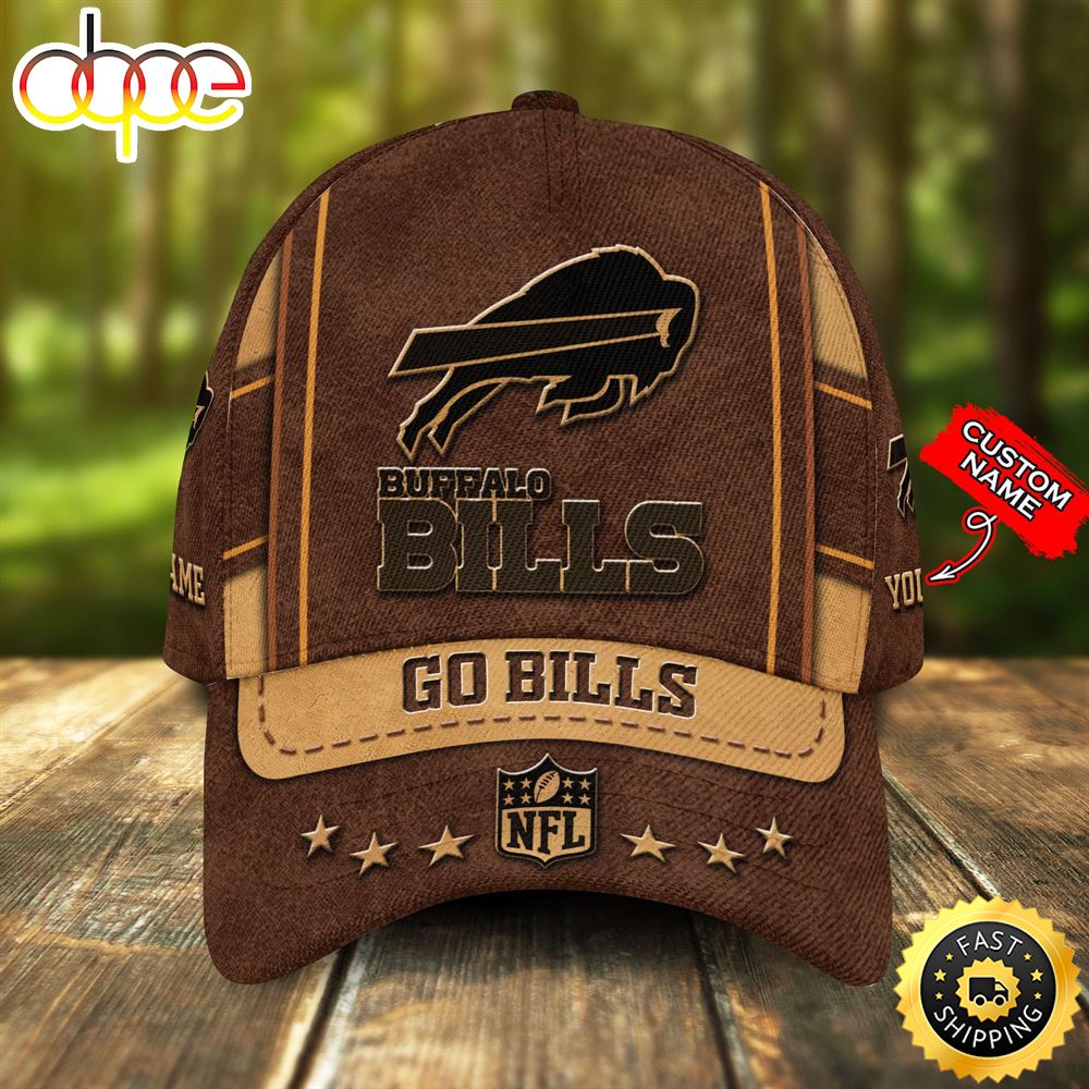 Custom Name Buffalo Bills Logo NFL 3D Cap Hat For Men And Women