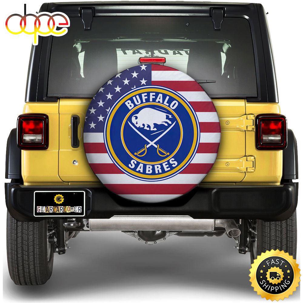 Buffalo Sabres Spare Tire Covers Custom US Flag Style Lo2cnd