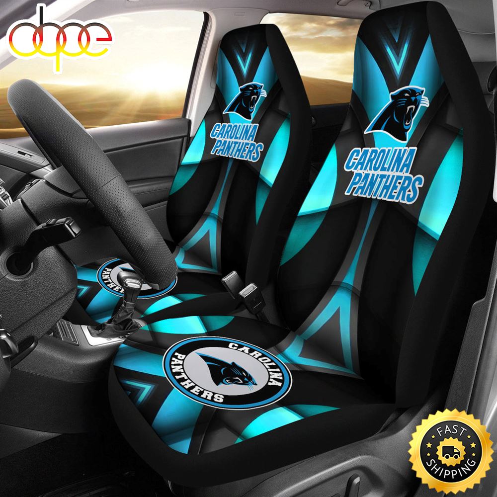 Carolina Panthers American Football Club Skull Car Seat Covers Nfl Car Accessories Custom L0sumy