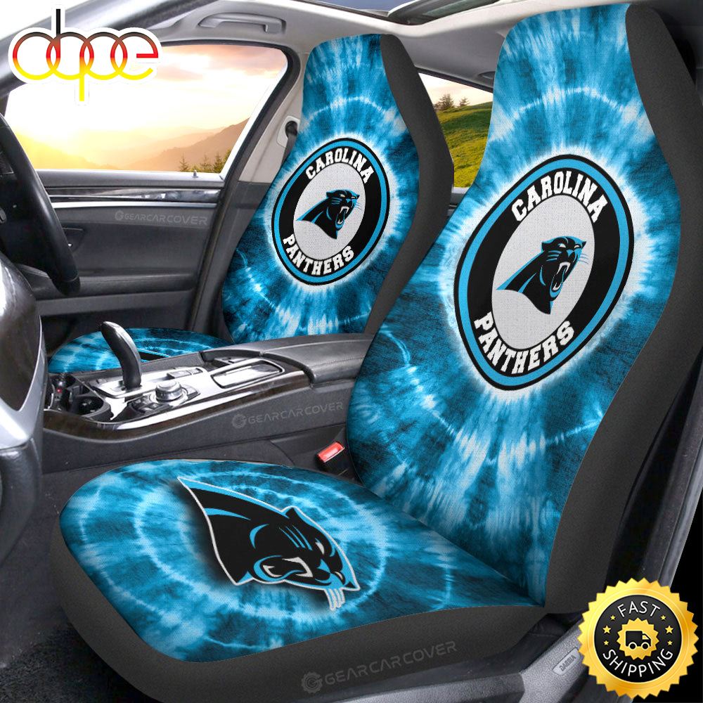 Carolina Panthers Car Seat Covers Custom Tie Dye Car Accessories Q0e667