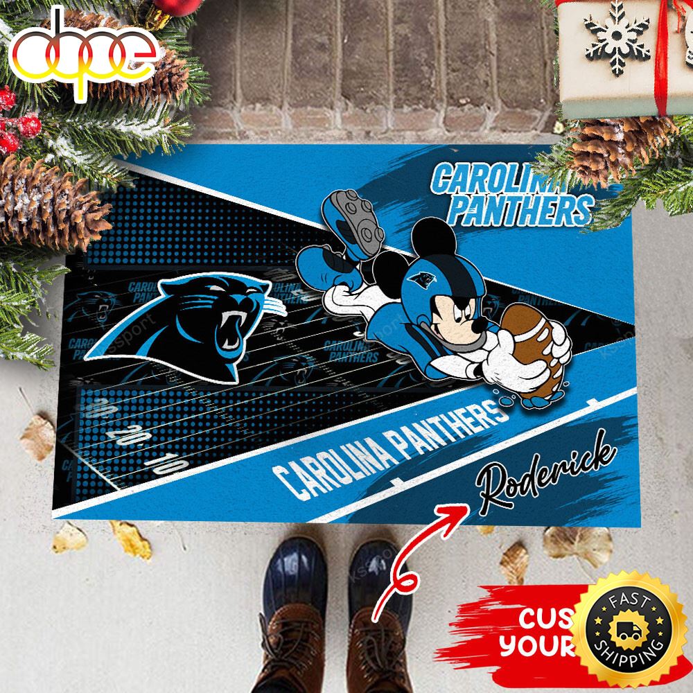 Carolina Panthers NFL Custom Doormat For This Season Vcf7gb