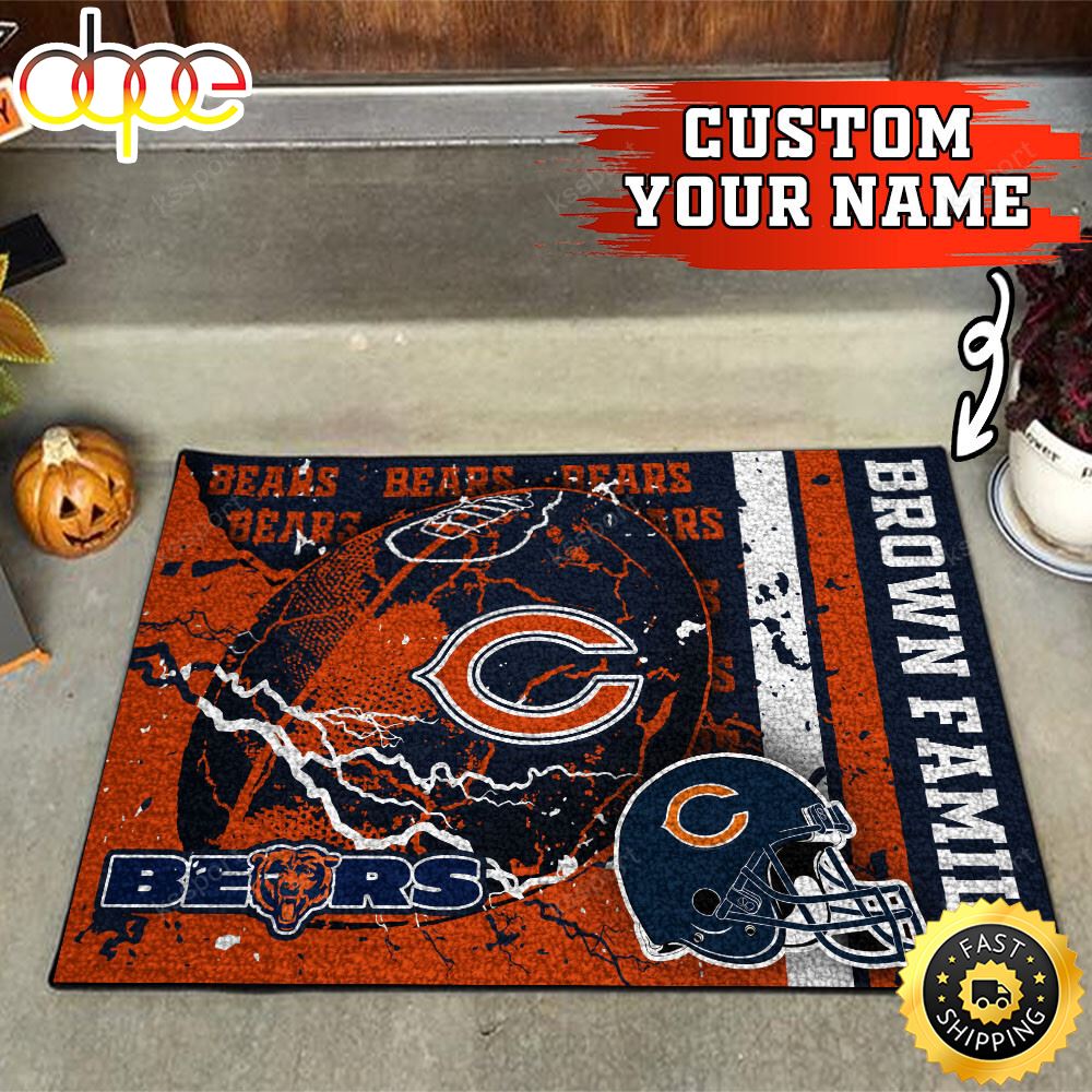 Chicago Bears NFL Custom Your Name Doormat Vpq1gf