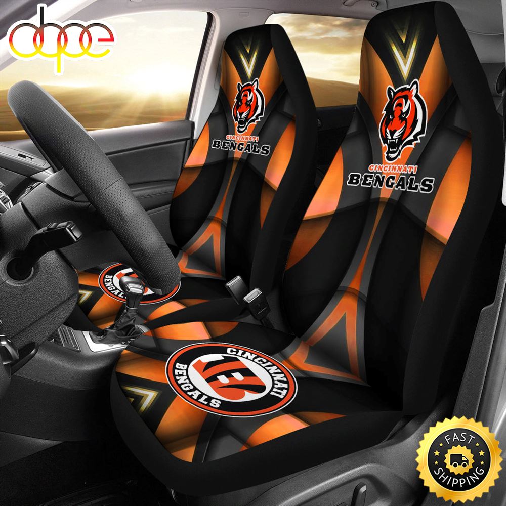 Cincinnati Bengals American Football Club Skull Car Seat Covers Nfl Car Accessories Custom Tijad8