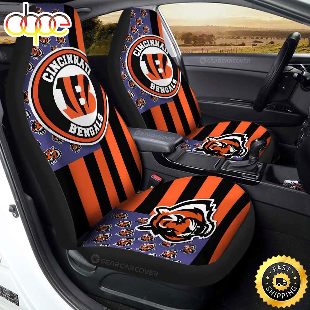 Cincinnati Bengals Car Seat Covers Custom Us Flag Xzuivo