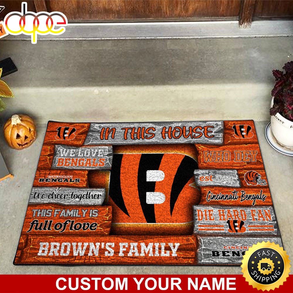 Cincinnati Bengals NFL Custom Doormat For Couples This Year V0tucv