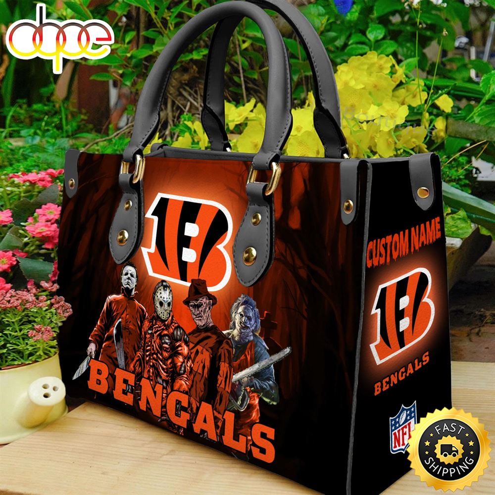 Cincinnati Bengals NFL Halloween Women Leather Hand Bag Dcbx3u