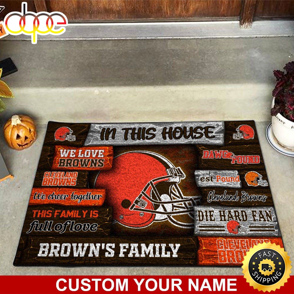 Cleveland Browns NFL Custom Doormat For Couples This Year Ussnlu