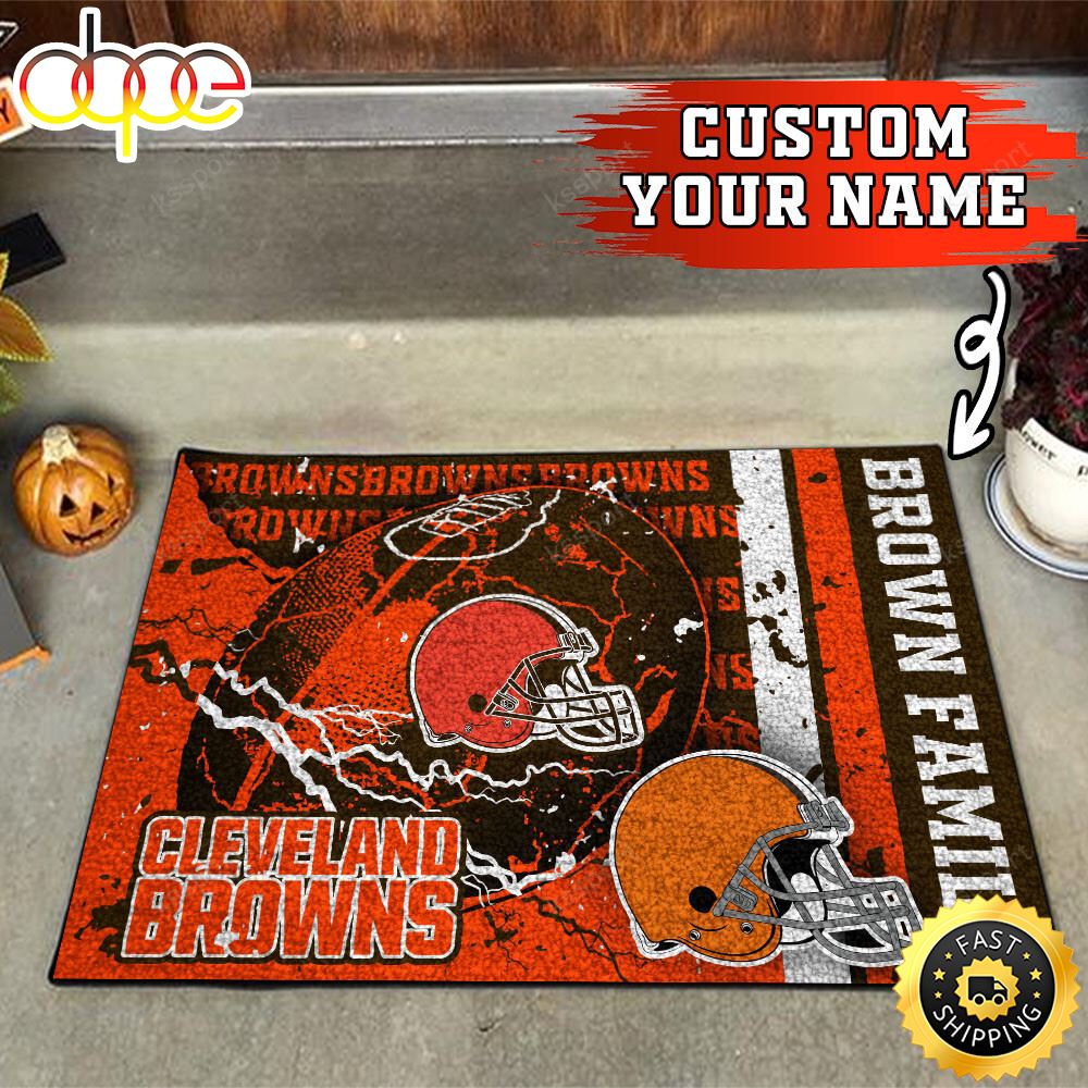 Cleveland Browns NFL Custom Your Name Doormat Tf4ebh