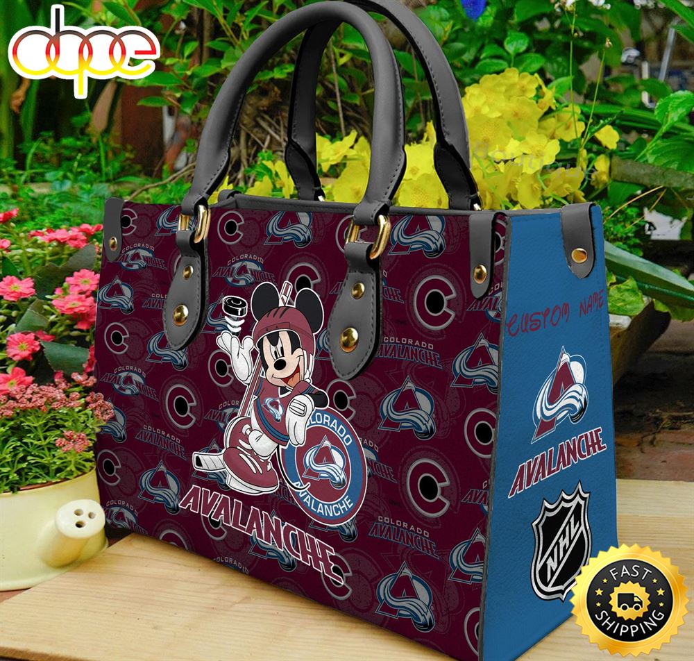 Colorado Avalanche NHL Mickey Women Leather Hand Bag Jp83nw