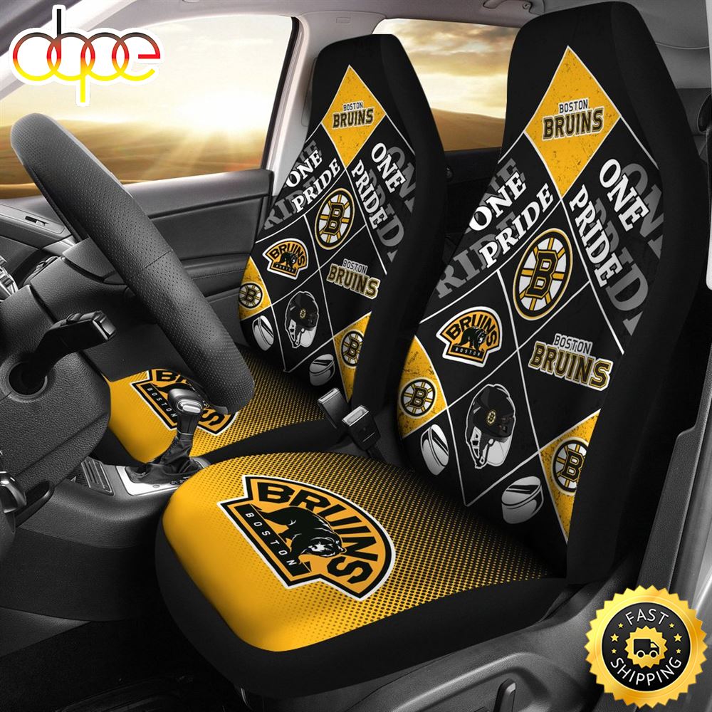 Colorful Pride Flag Boston Bruins Car Seat Covers Bgbpld