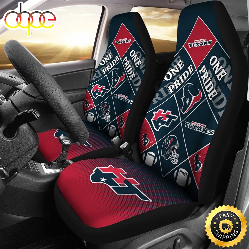 Colorful Pride Flag Houston Texans Car Seat Covers Cspsoo