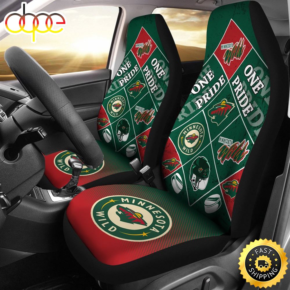 Colorful Pride Flag Minnesota Wild Car Seat Covers X4igam