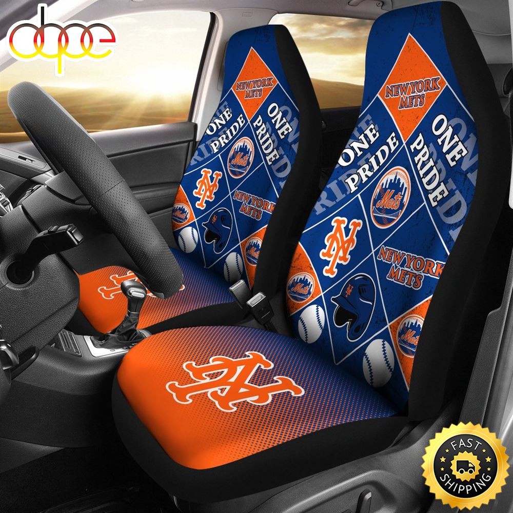 Colorful Pride Flag New York Mets Car Seat Covers Ngwyb5