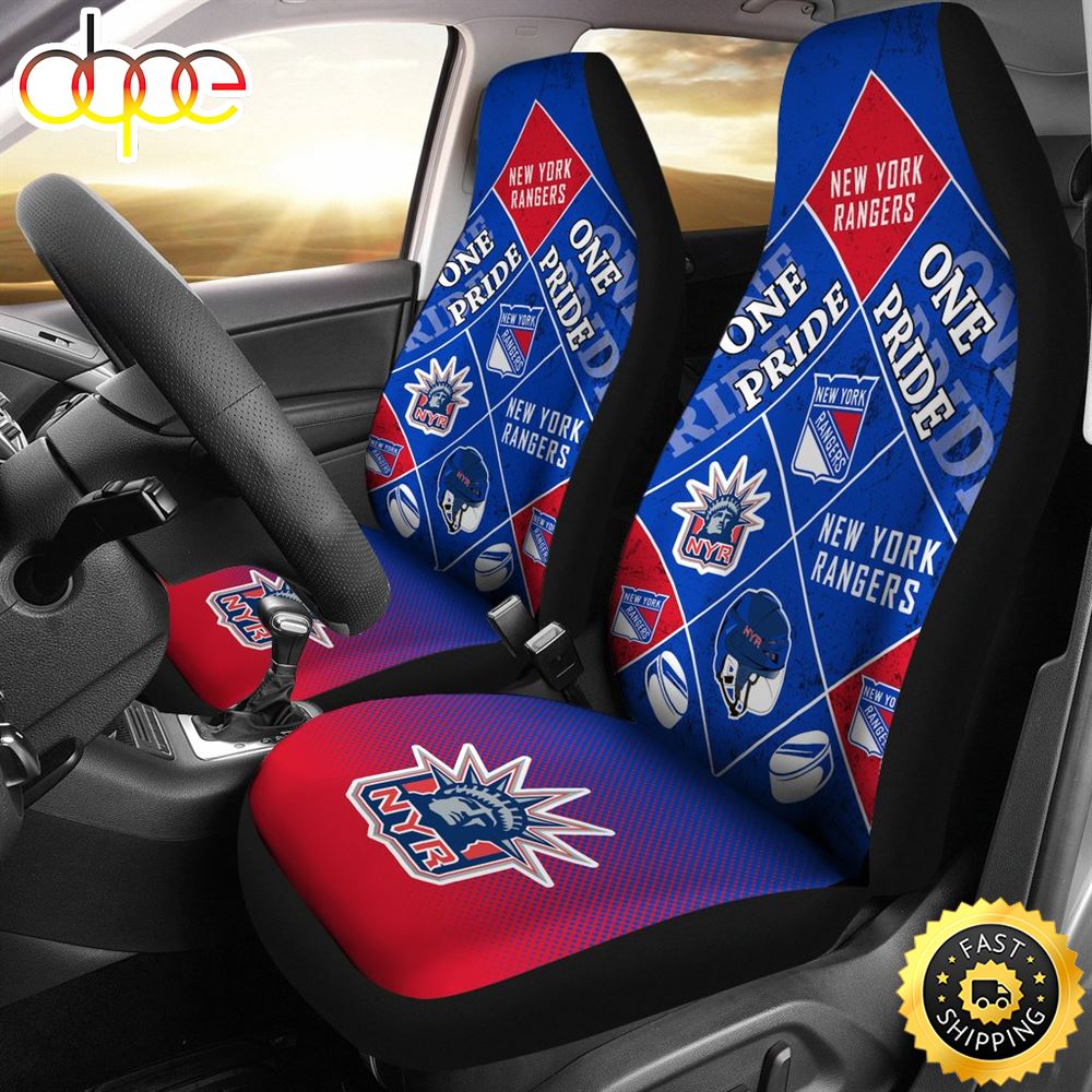 Colorful Pride Flag New York Rangers Car Seat Covers Dmybty