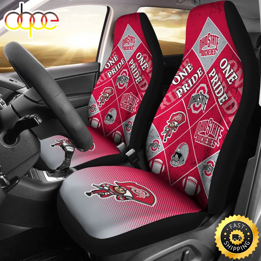 Colorful Pride Flag Ohio State Buckeyes Car Seat Covers Vdlngw