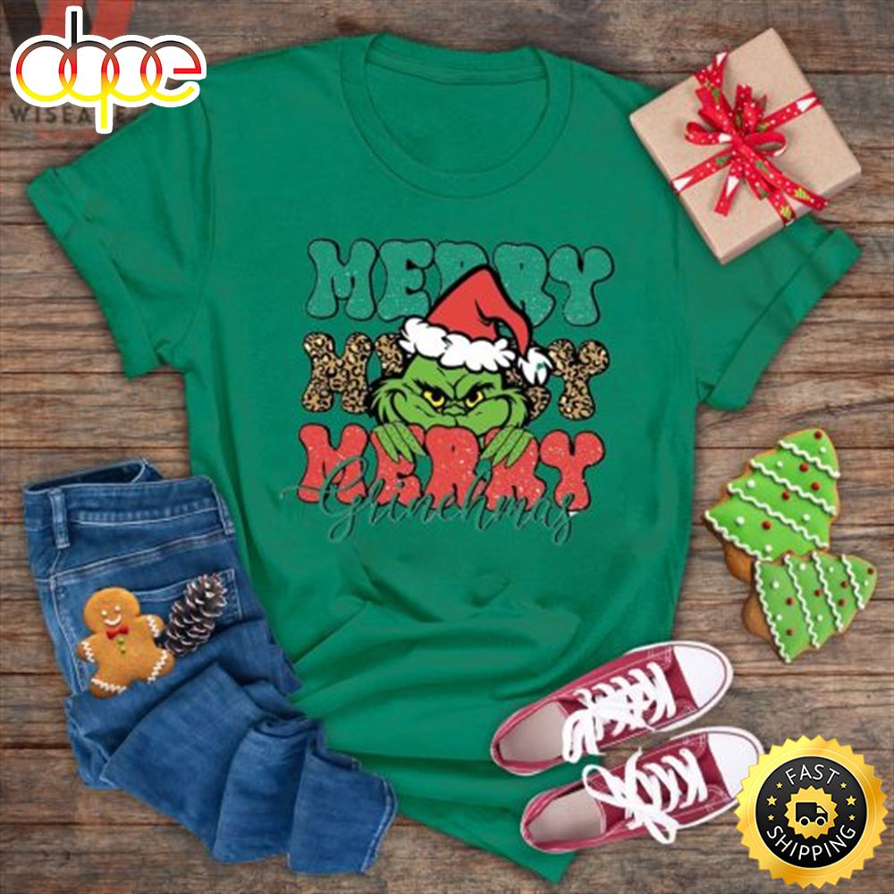 Cute Disney Dr Seuss Merry Christmas Grinch T Shirt Yhusi9