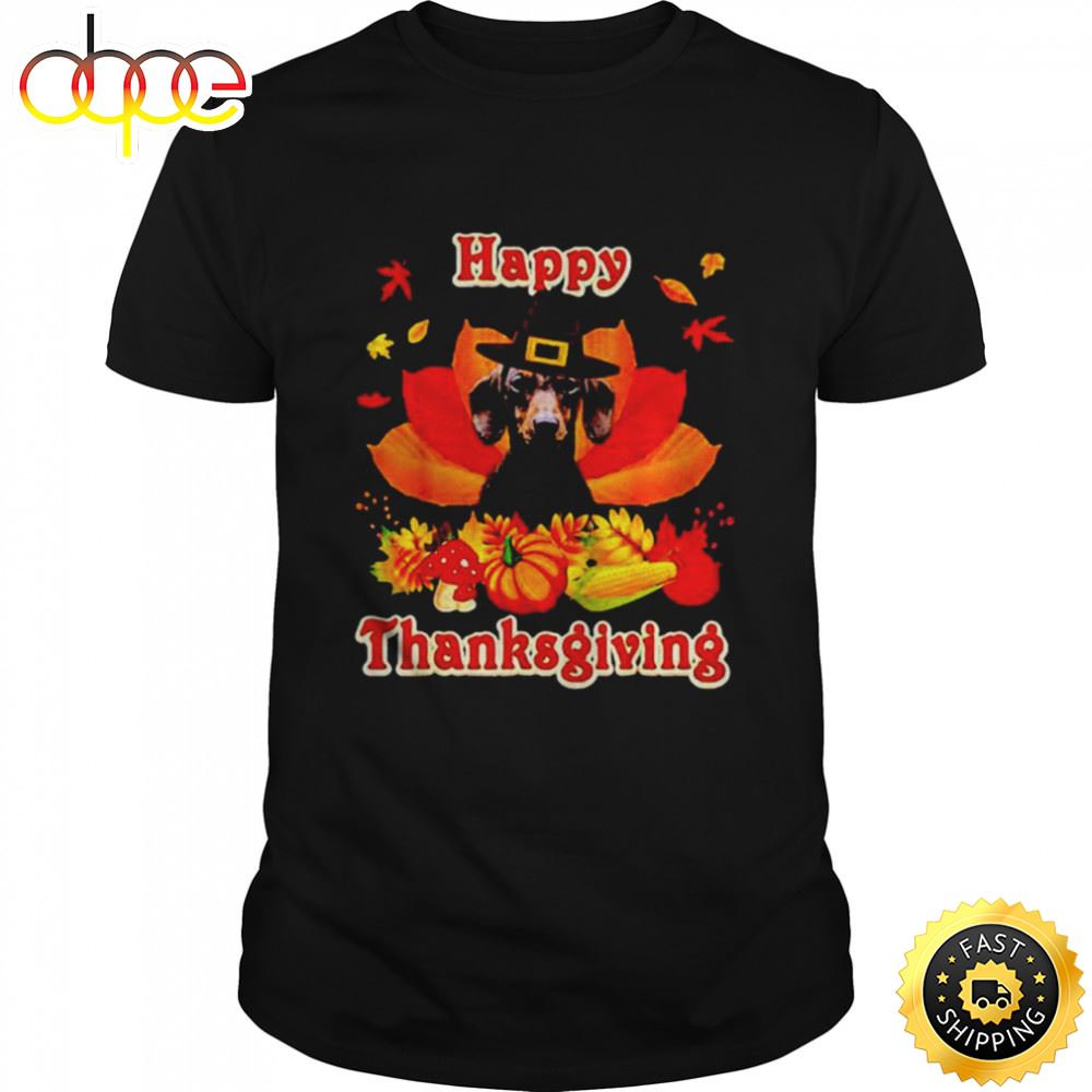 Dachshund Happy Thanksgiving Shirt Uy5szl