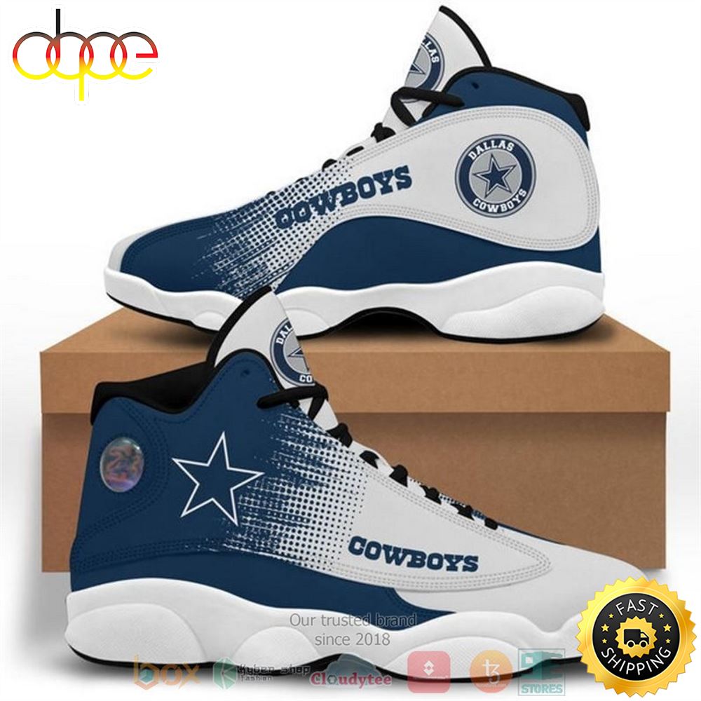 Dallas Cowboys Football Nfl Logo Air Jordan 13 Shoes Xmbfdi