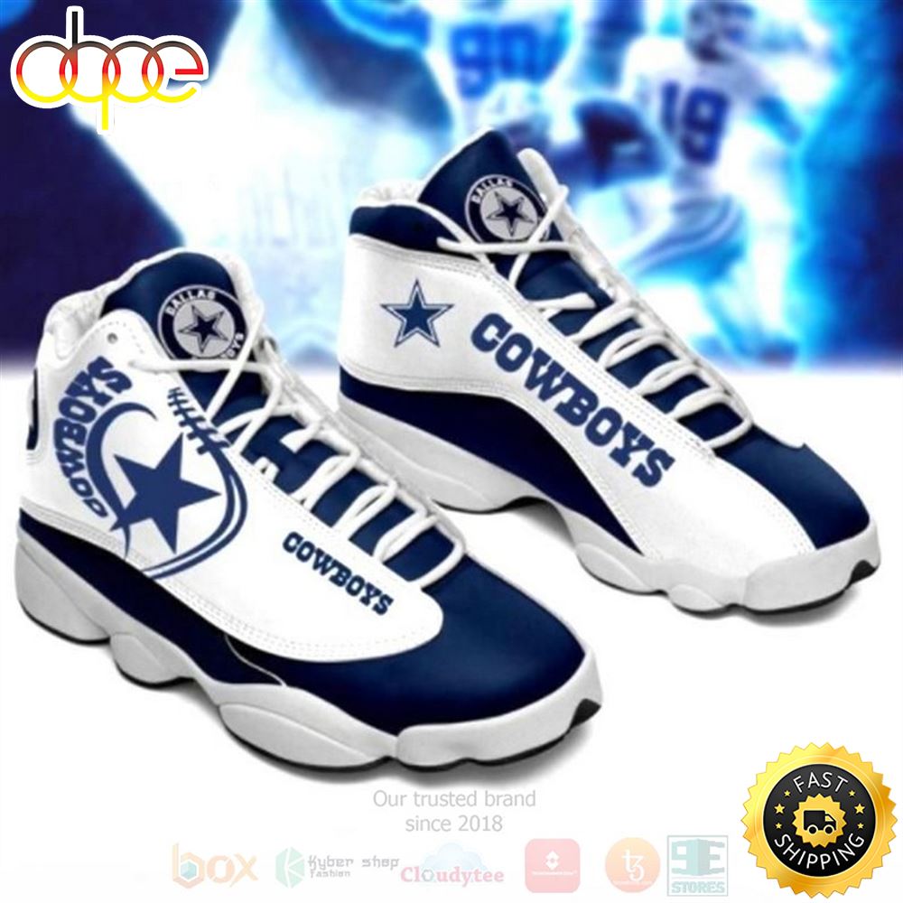 Dallas Cowboys Football Team Nfl Air Jordan 13 Shoes T3j6qy