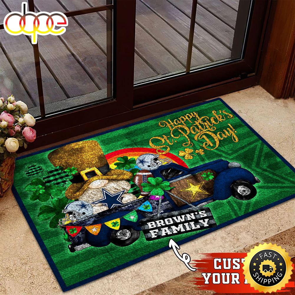 Dallas Cowboys NFL Custom Doormat For The Celebration Of Saint Patrick S Day Voe6sc