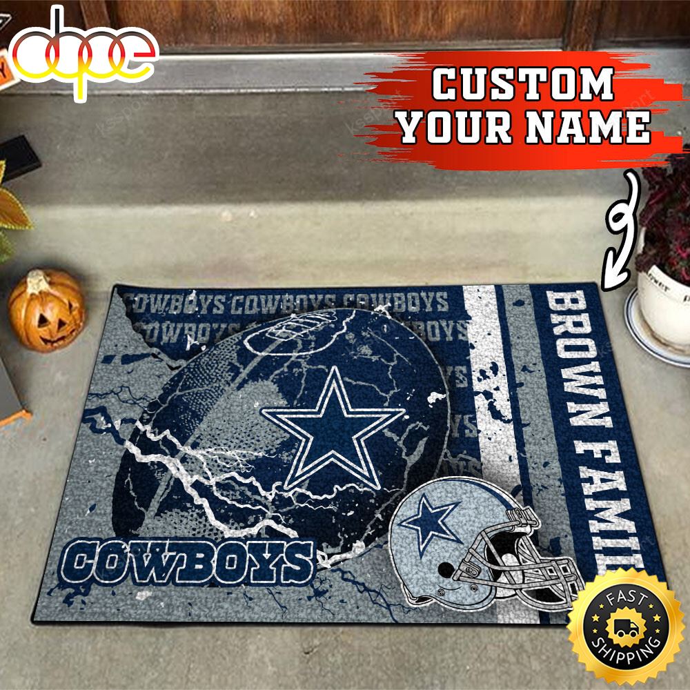 Dallas Cowboys NFL Custom Your Name Doormat Dapncy