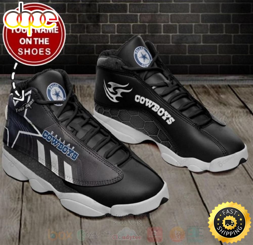 Dallas Cowboys Nfl Custom Name Air Jordan 13 Shoes 2 Zjabo6