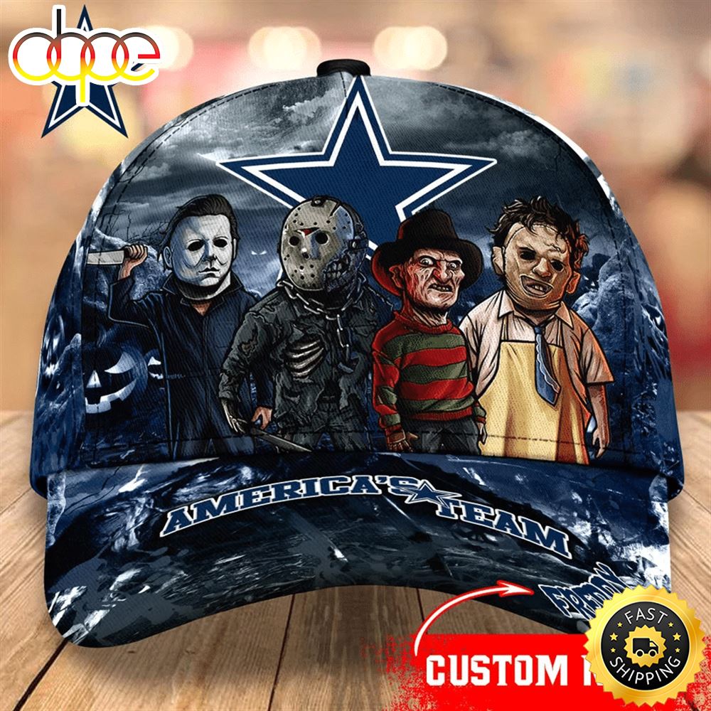 Dallas Cowboys Nfl Personalized Trending Cap Mixed Horror Movie Characters Iqxoag