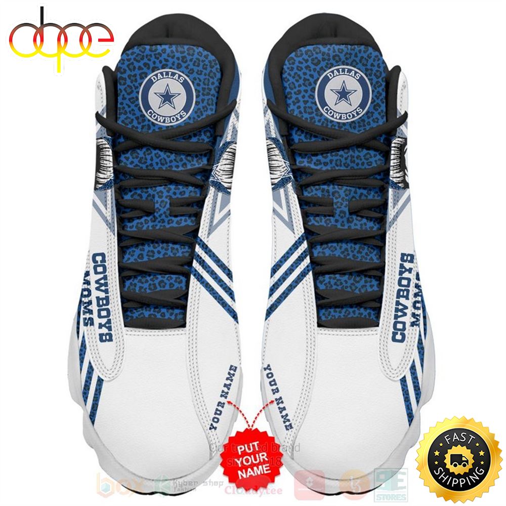 NFL Dallas Cowboys Custom Name Air Jordan 13 Shoes