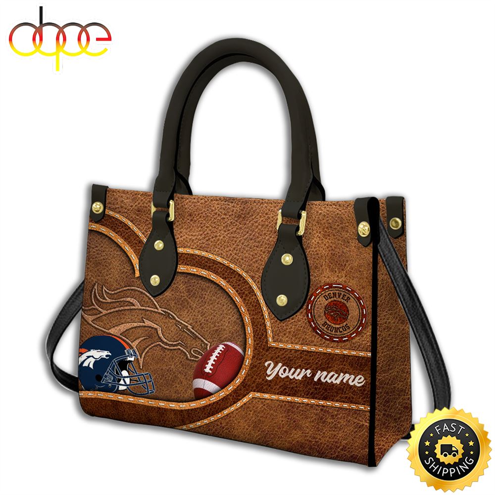 Denver Broncos Custom Name NFL Leather Bag Ohg7ha