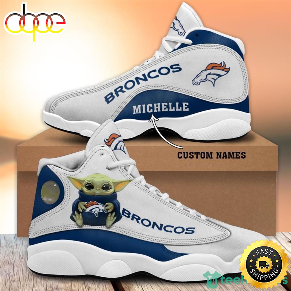 Denver Broncos Fans Custom Name Air Jordan 13 Sneaker Shoes Ggcwll