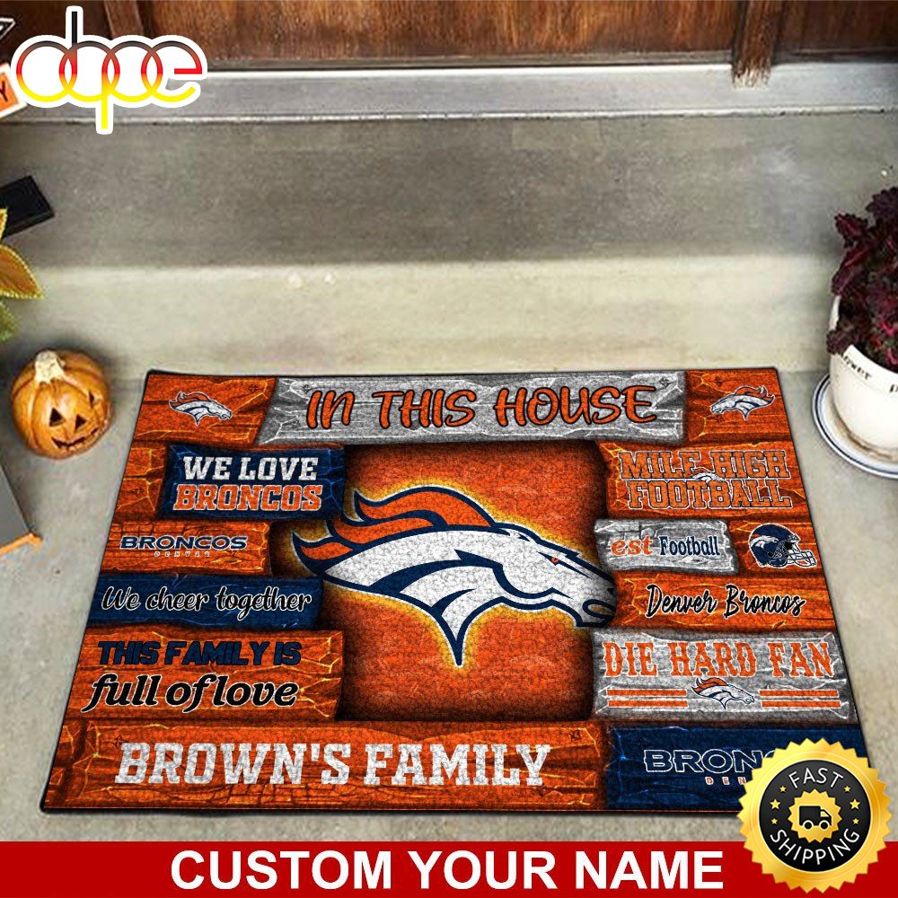Denver Broncos NFL Custom Doormat For Couples This Year Zba0v2