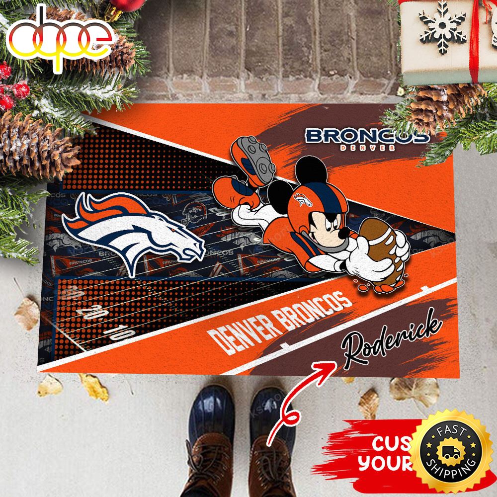 Denver Broncos NFL Custom Doormat For This Season Fkbmpo