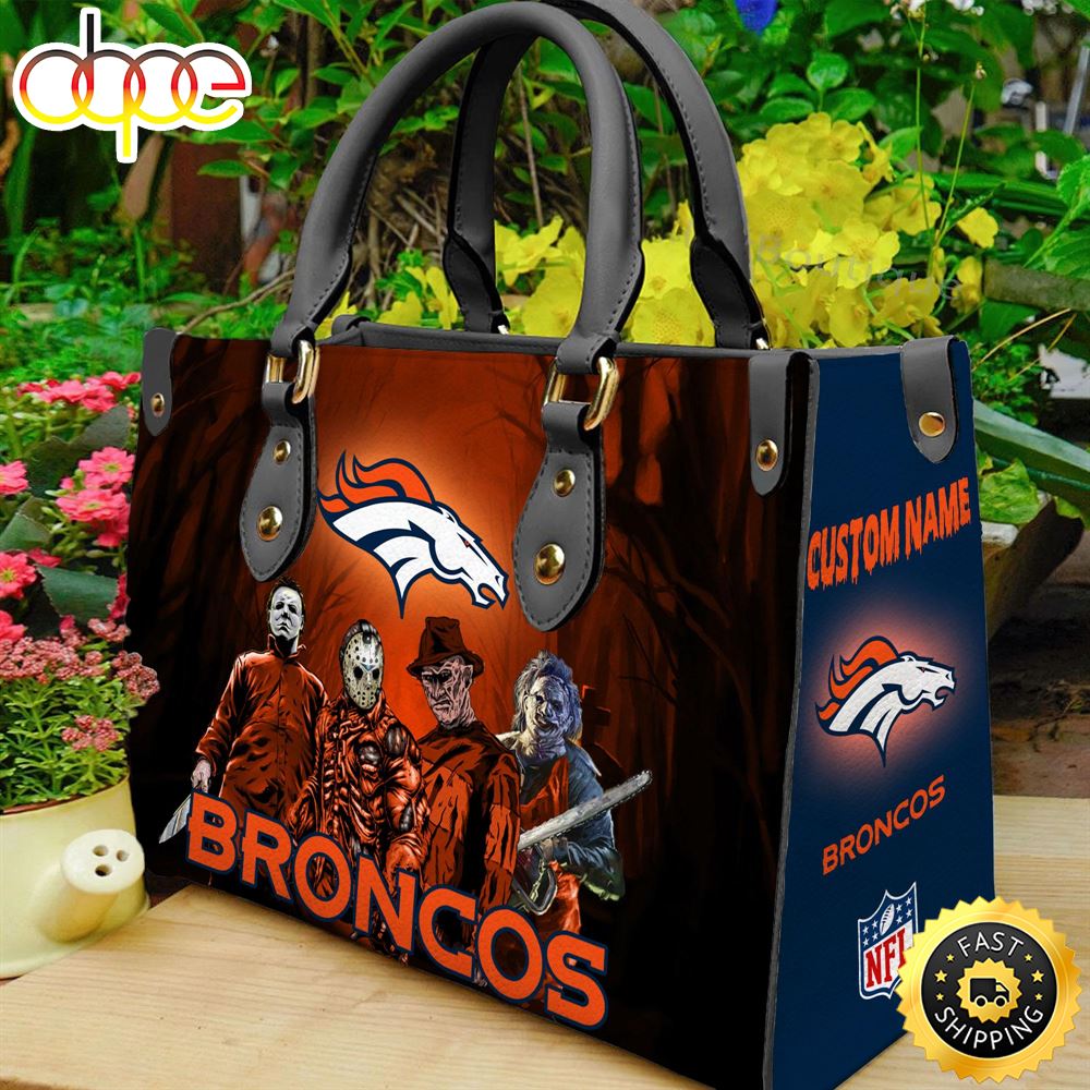 Denver Broncos NFL Halloween Women Leather Hand Bag Kp4kuz