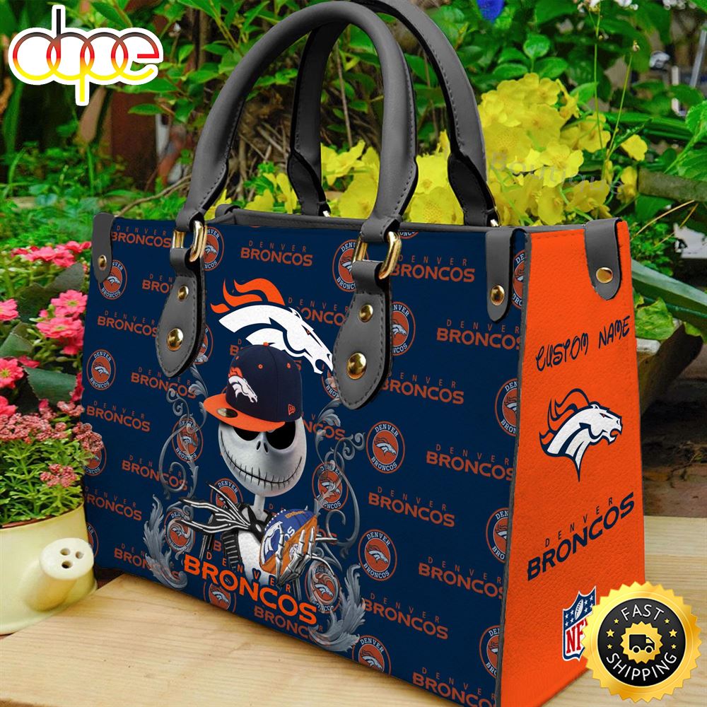 Denver Broncos NFL Jack Skellington Women Leather Bag Hlavdl
