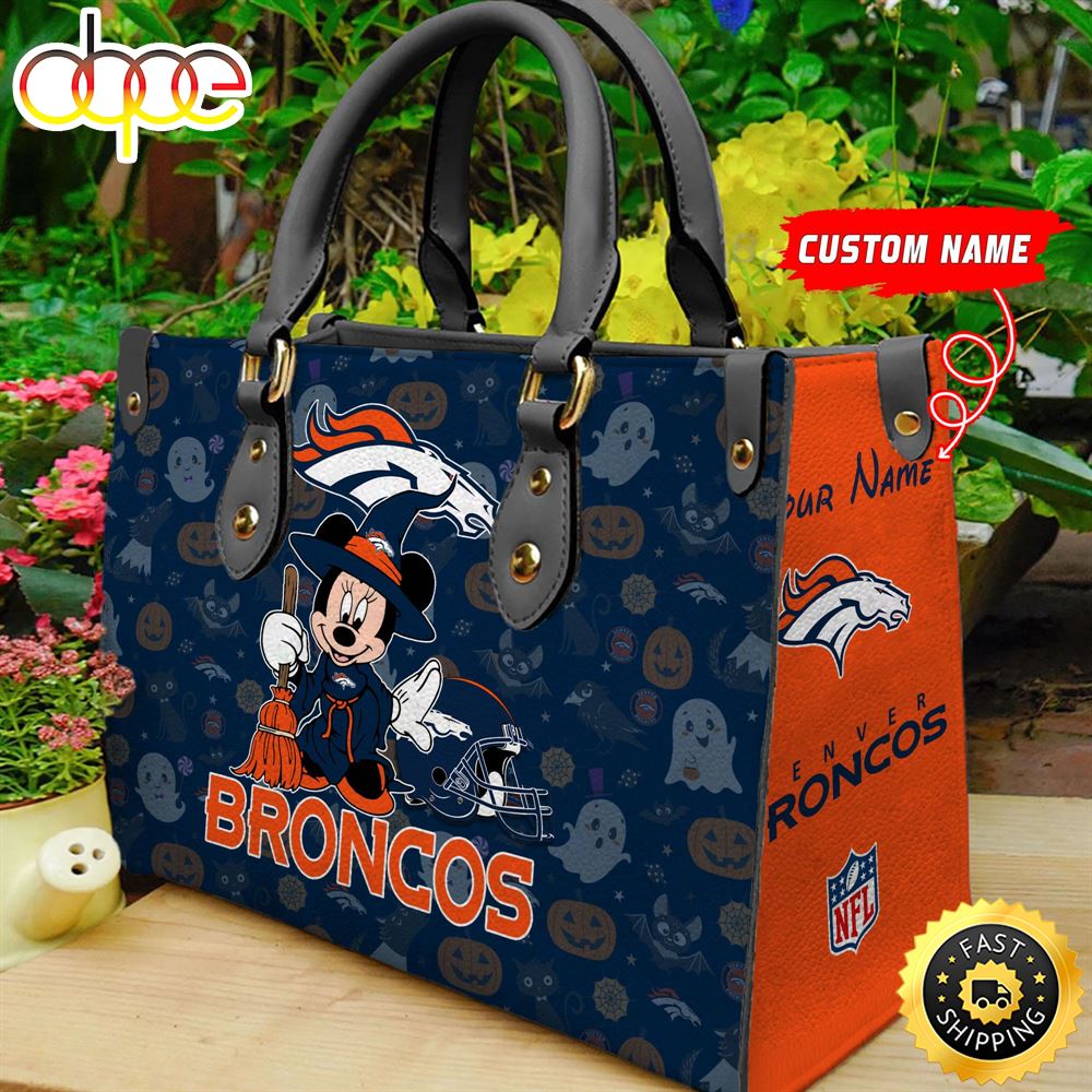 Denver Broncos NFL Minnie Halloween Women Leather Hand Bag Zpv55k