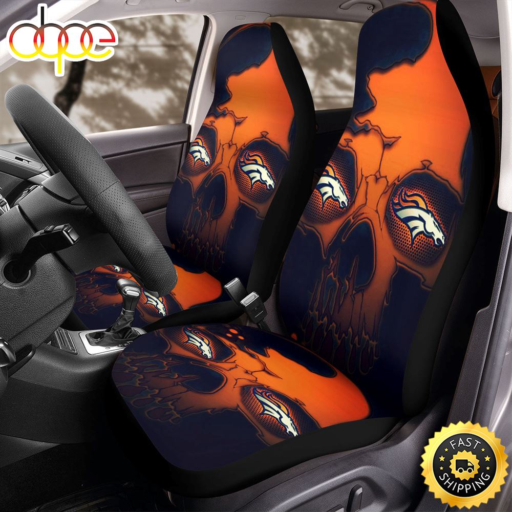 Denver Broncos Skull Car Seat Covers Mldmlx