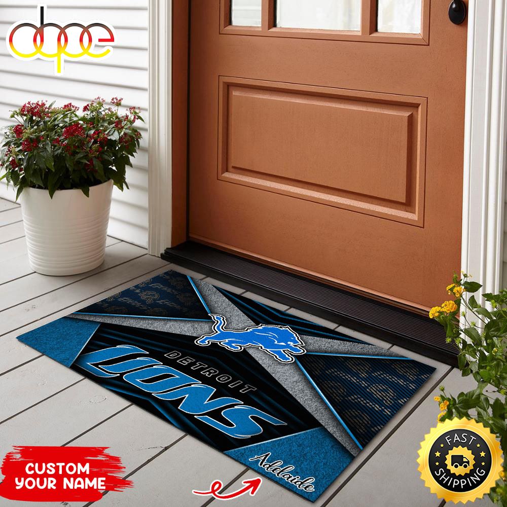 Detroit Lions NFL Custom Doormat For Sports Enthusiast This Year W028mj
