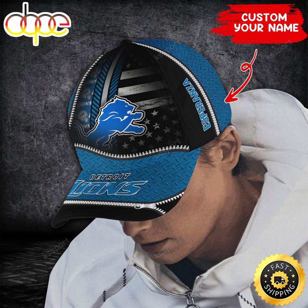 Detroit Lions Nfl Personalize Cap Steel Style Trending Season Zc7ioy