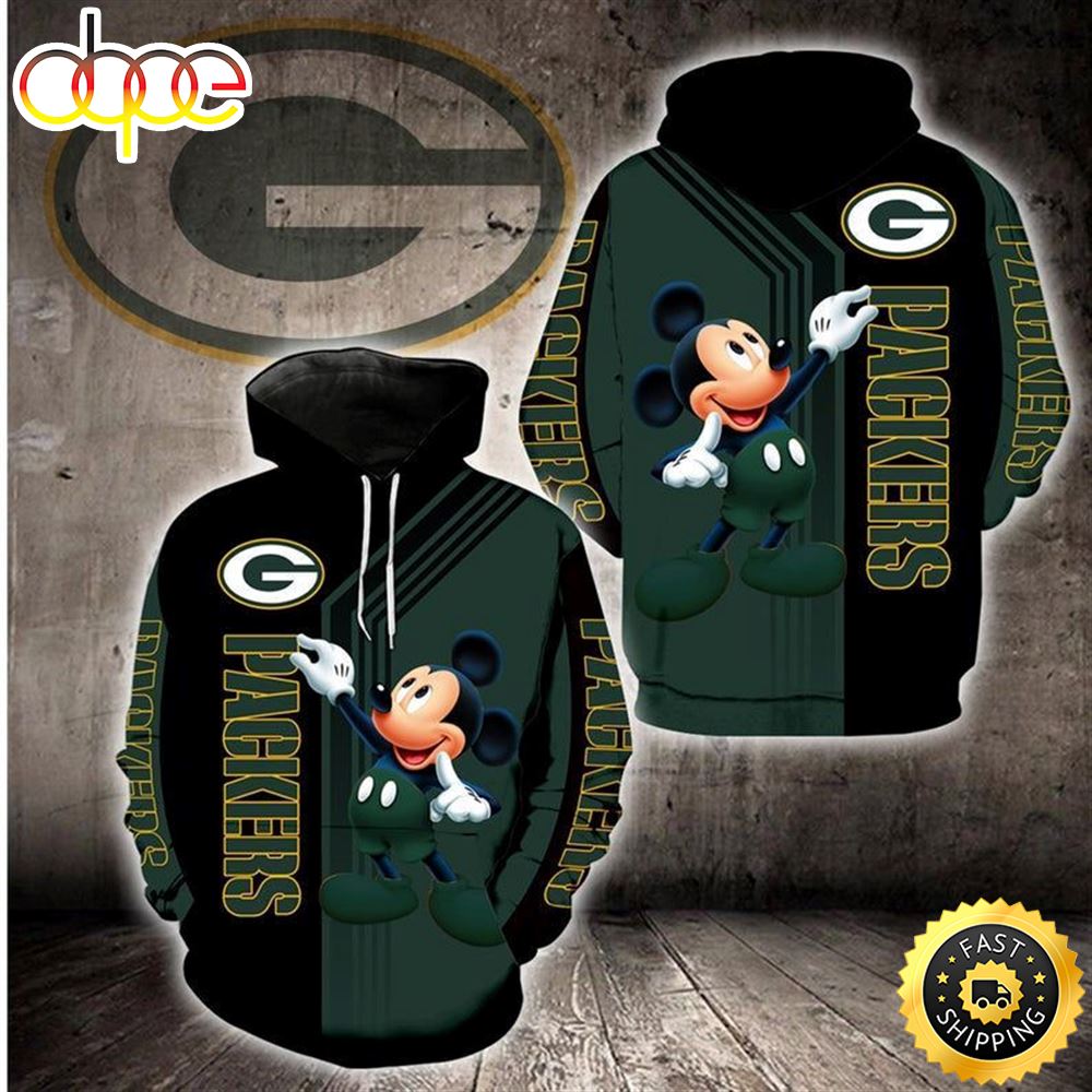Disney Mickey Green Bay Packers Green Bay Packers 26 Nfl Gift For Fan 3d All Over Print Shirt Oapawg