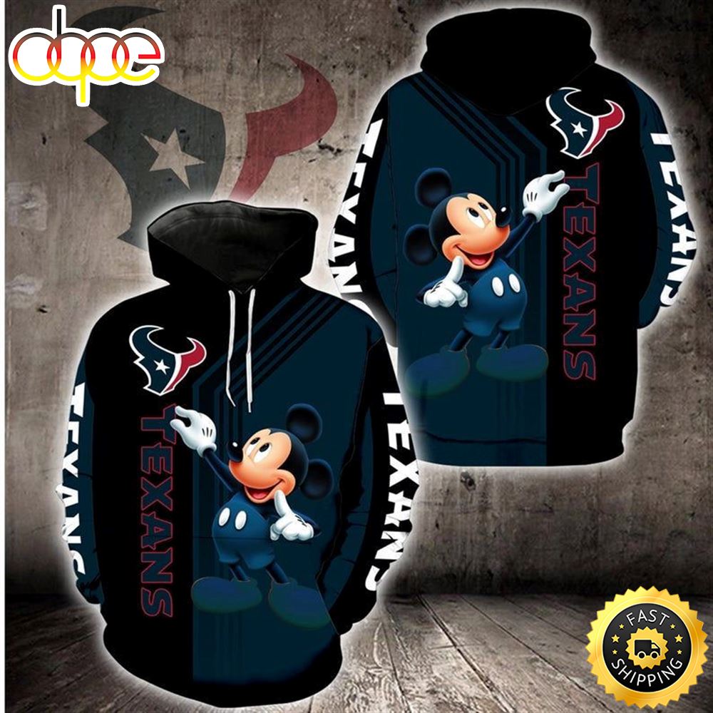 Disney Mickey Houston Texans Houston Texans 17 Nfl Gift For Fan 3d All Over Print Shirt J0xirb