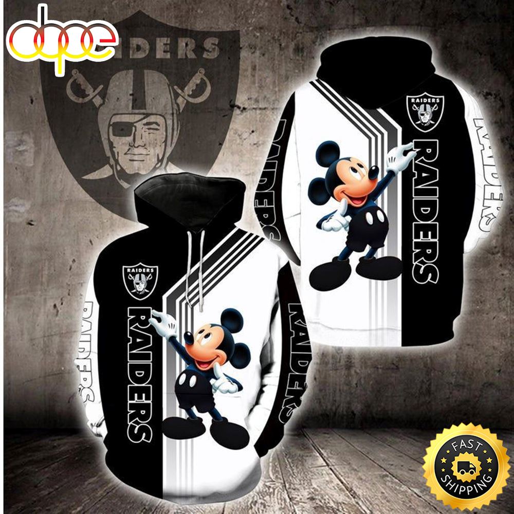 Disney Mickey Las Vegas Raiders Nfl Gift For Fan 3d All Over Print Shirt Vwtwxx