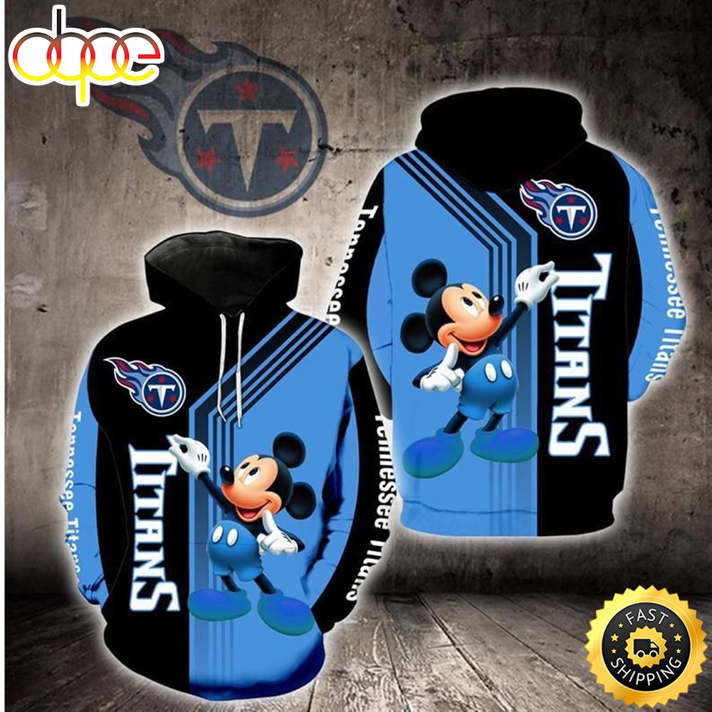 Disney Mickey Mouse Tennessee Titans Nfl Gift For Fan 3d All Over Print Shirt Spnbtp