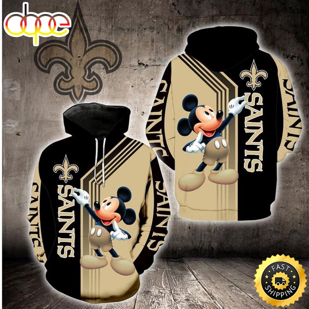Disney Mickey New Orleans Saints Nfl Gift For Fan 3d All Over Print Shirt Lfnvja