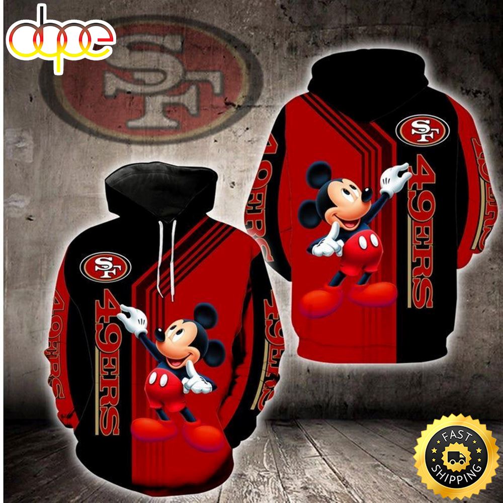 Disney Mickey San Francisco 49ers 20 Nfl Gift For Fan 3d All Over Print Shirt Rwf7ch