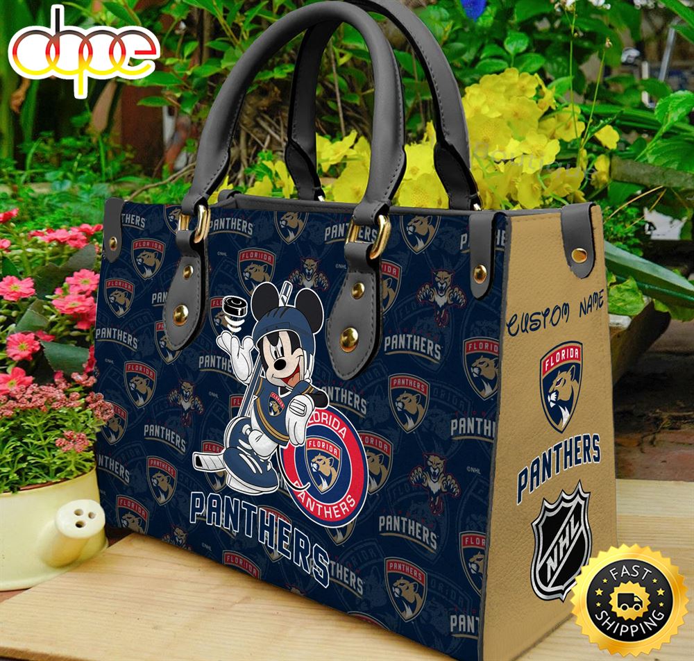 Florida Panthers NHL Mickey Women Leather Hand Bag Ow2lio