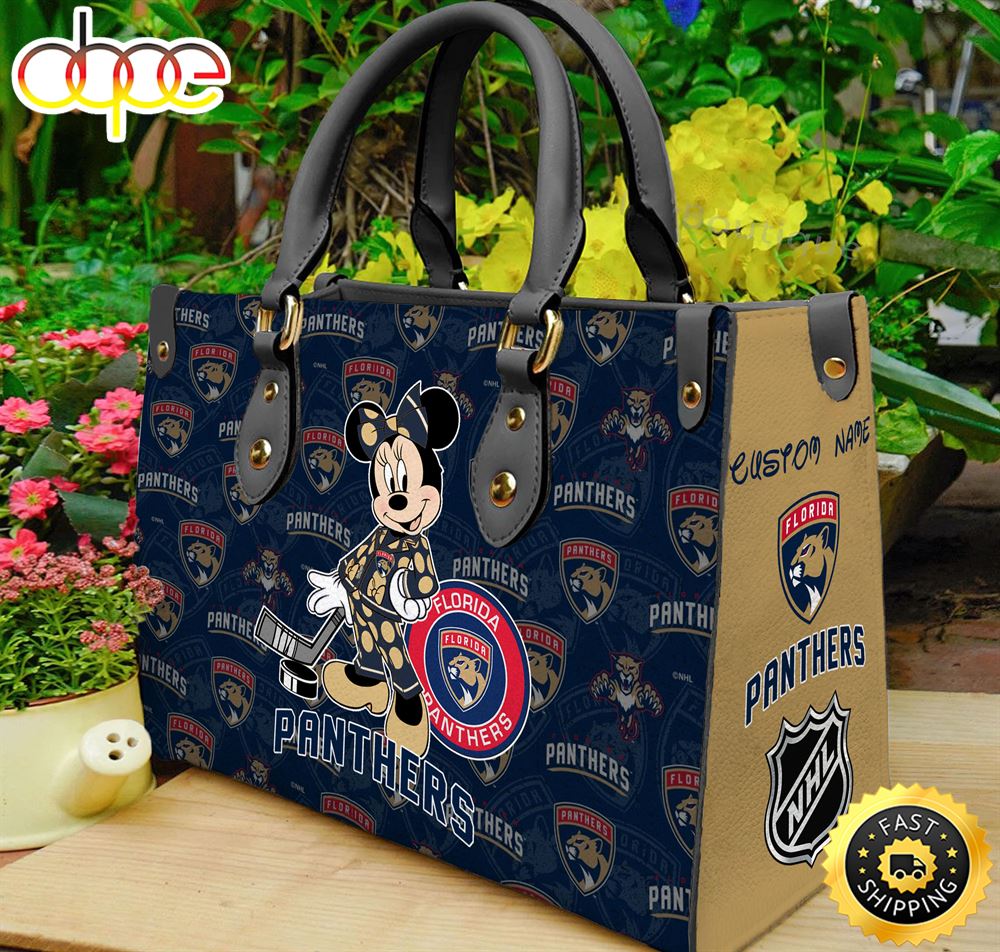 Florida Panthers NHL Minnie Women Leather Hand Bag Kt5lgn