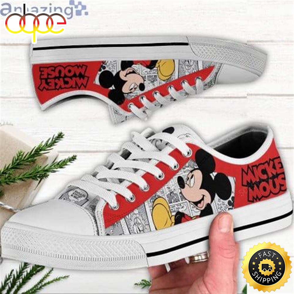 Get Trendy With Disney Mickey Mouse Low Top Shoes Aof8ie