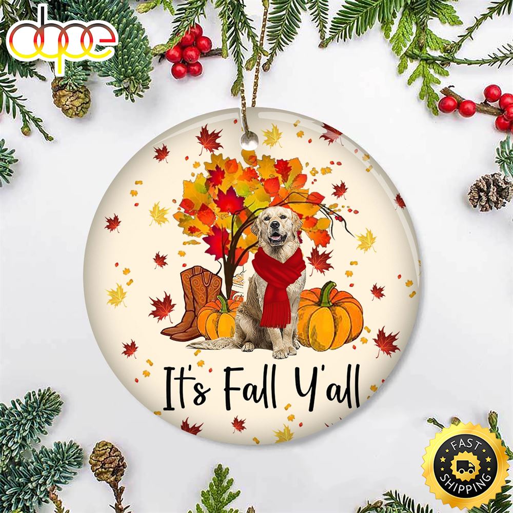 Golden Retriever It S Fall Y All Thanksgiving Ornament Adorable Items Gifts For Door Decor Vl5gx3