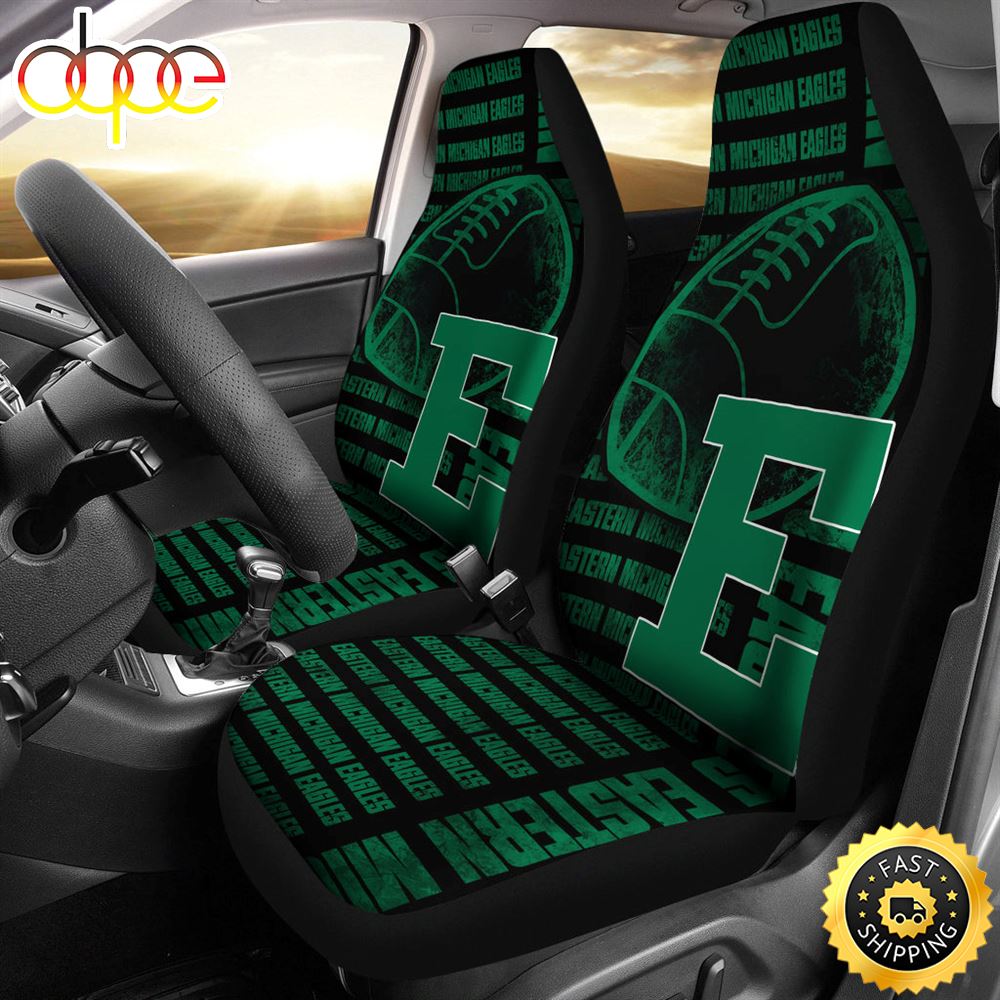 Gorgeous The Victory Eastern Michigan Eagles Car Seat Covers M2je6s